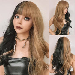 Transform Your Look with Long Wavy Brown Blonde Ombre Wig - Perfect for Daily Wear, Cosplay, and More!