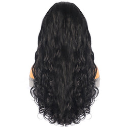Encaje Peluca rizada ondulada natural de las mujeres negras con reflejos Pelucas del cordón de la raya del pelo sin cola